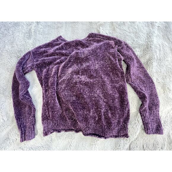Mudd Women’s Purple Soft Chenille V Neck Knit Sweater Tunic Size Medium - Picture 10 of 10